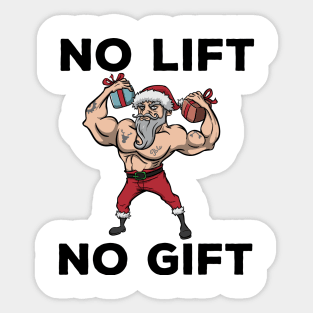 Workout Lifting Lifter Santa Claus Gym Christmas Fitness Sticker